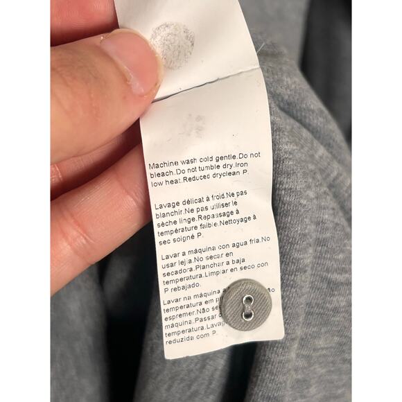 Hugo Boss Henley Shirt Mens L Gray Cotton Long Sleeve Casual Comfort Cozy Orange - Picture 15 of 16